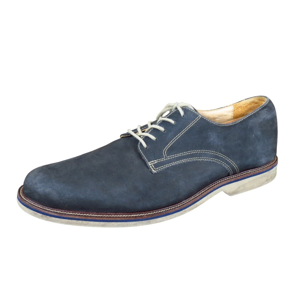 1901 M23209 Mens Derby Shoes Size 11.5 Casual Business Navy Blue Nubuck Leather
